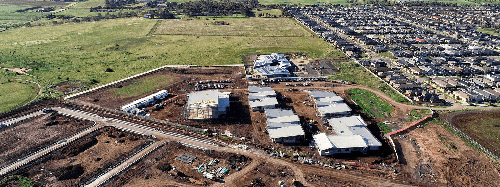 Aerial photography of construction site