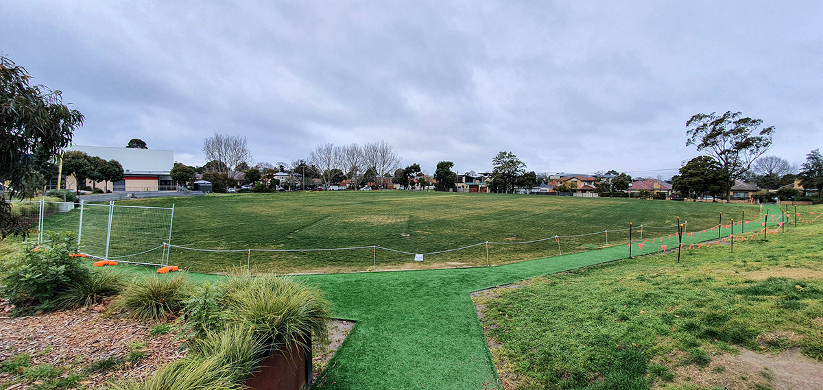 Upgraded school oval