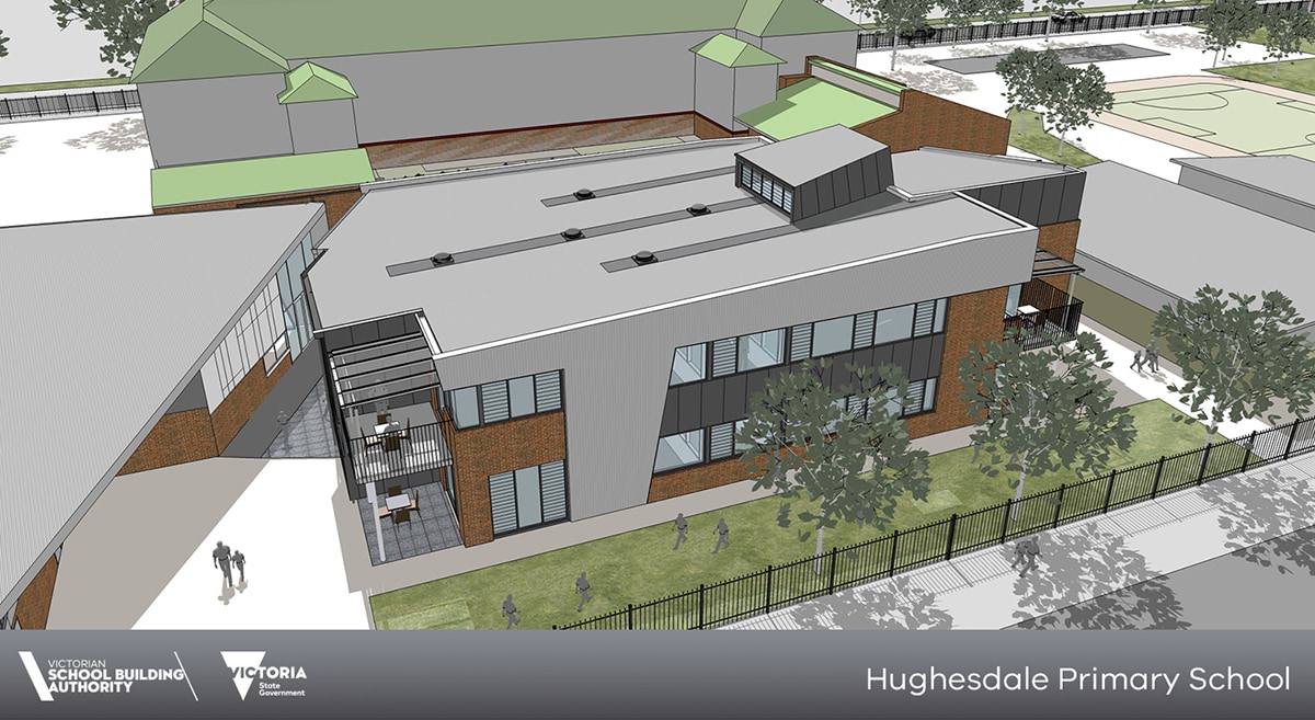 Hughesdale Primary School - illustrated render