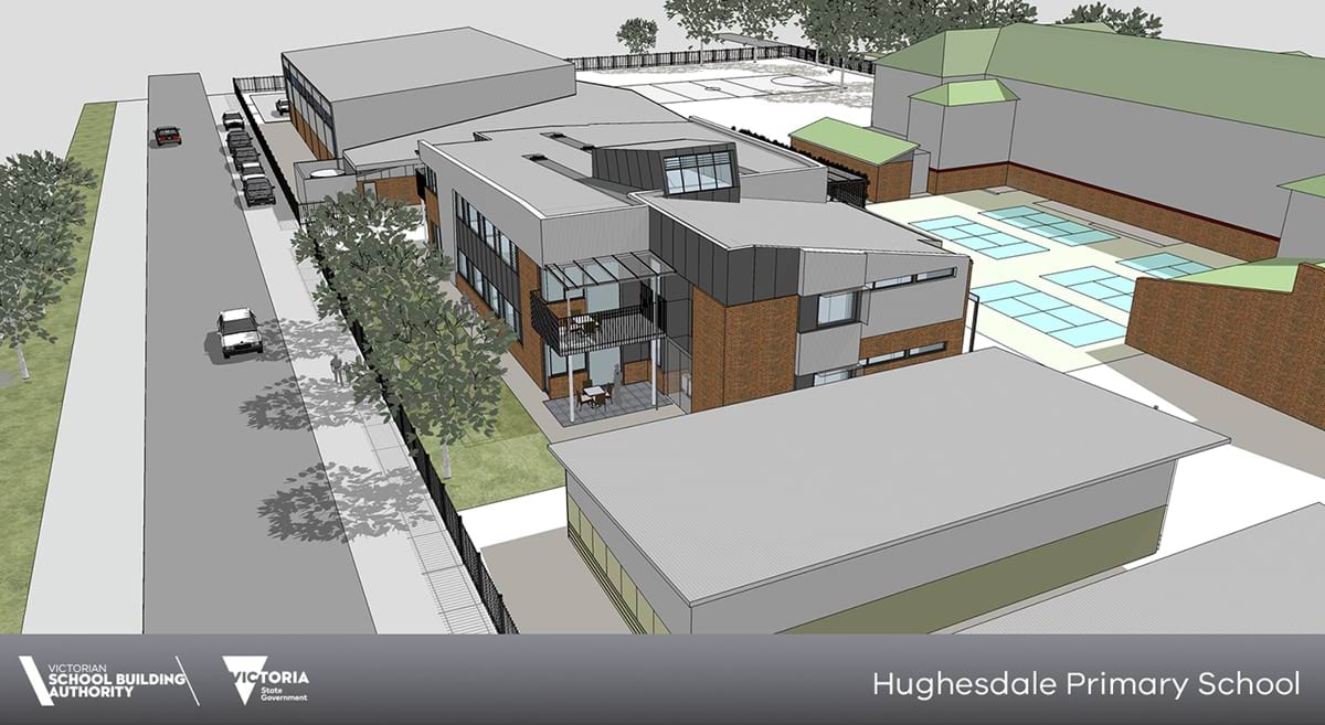 Hughesdale Primary School - illustrated render