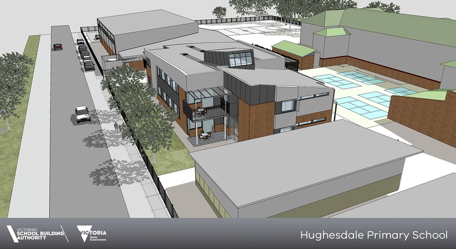 Hughesdale Primary School - illustrated render
