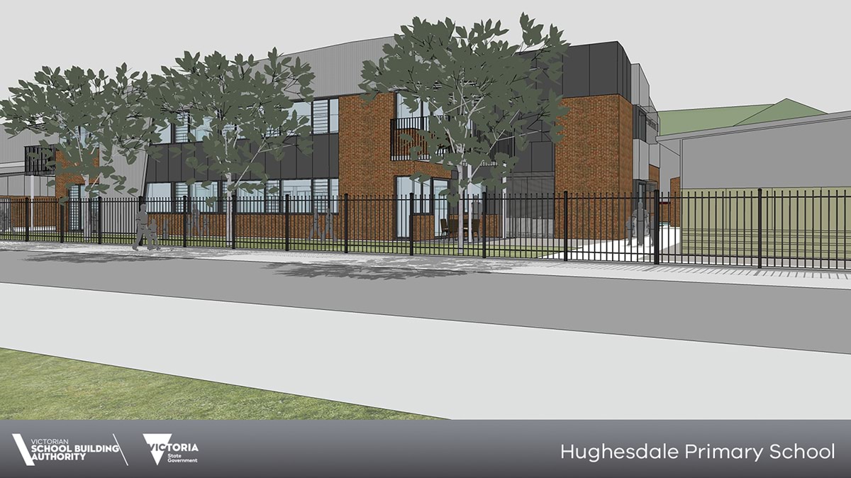 Hughesdale Primary School - illustrated render