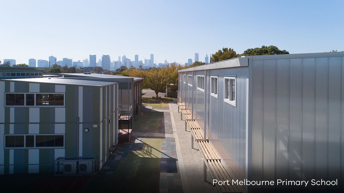 Port Melbourne Primary School - relocated modular buildings