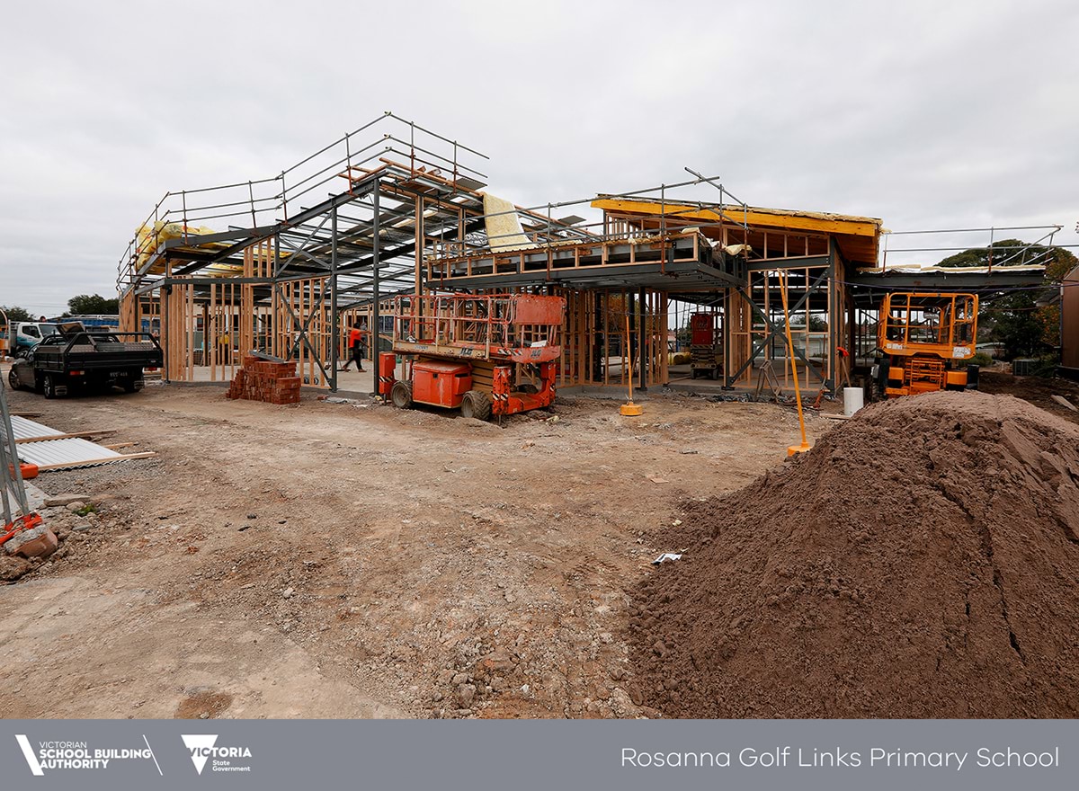 Rosanna Golf Links Primary School - construction progress