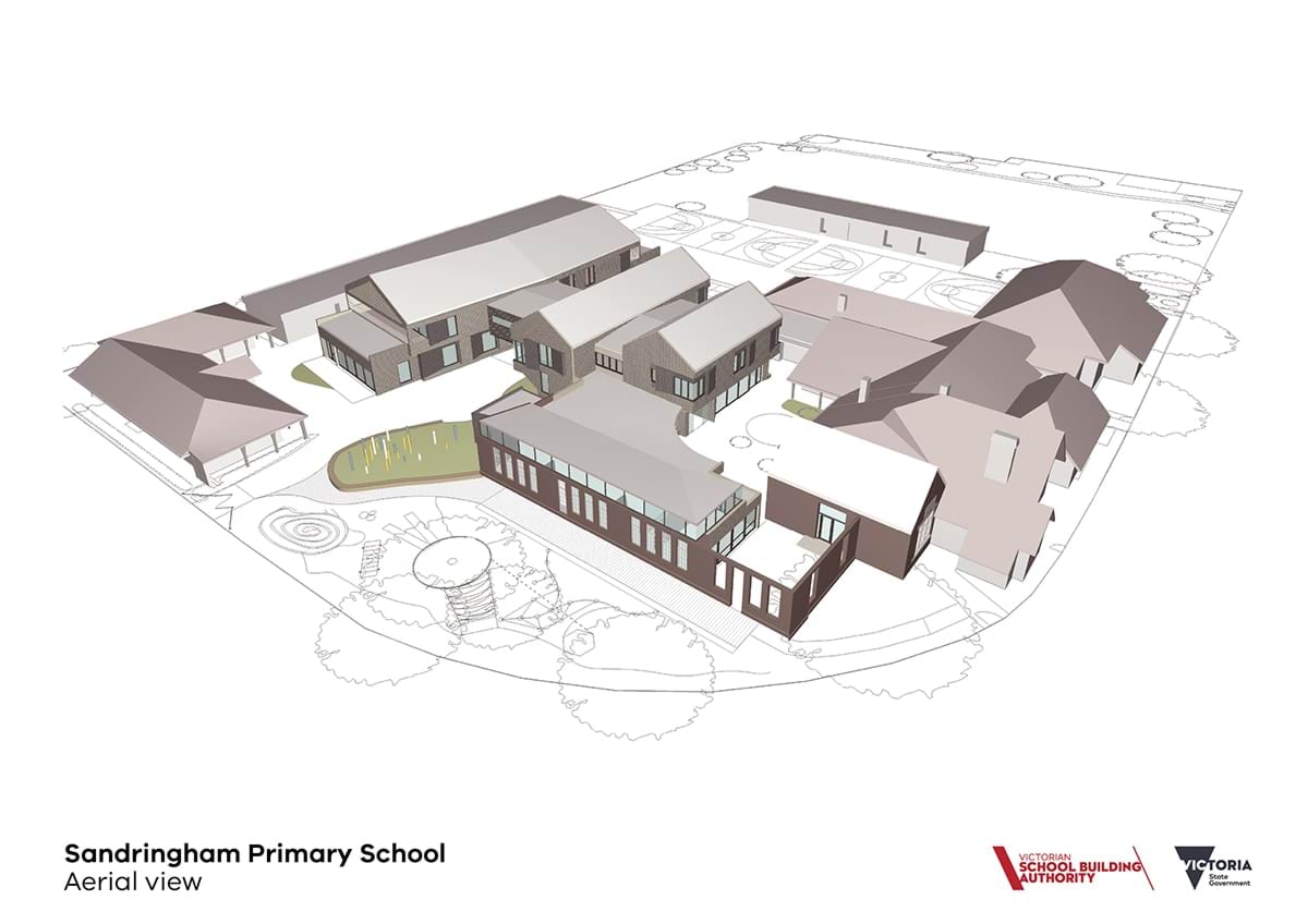 Sandringham Primary School - aerial view