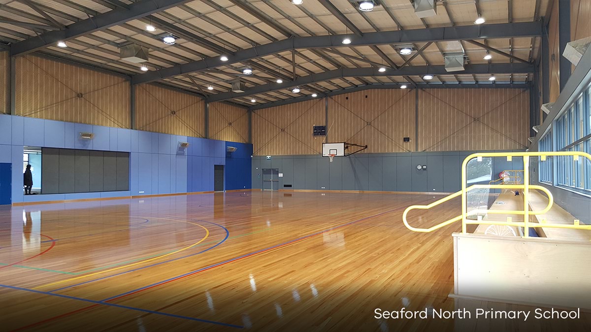 Completed competition-grade gymnasium