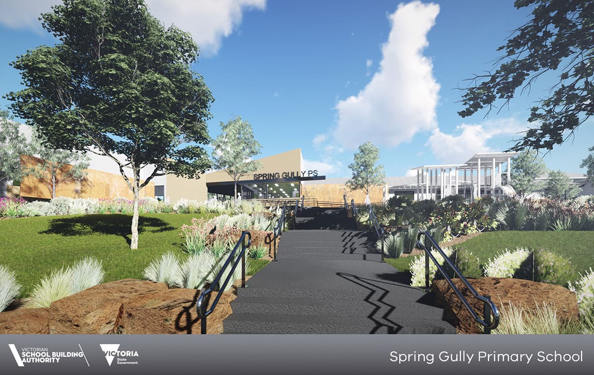 Spring Gully Primary School - illustrated render