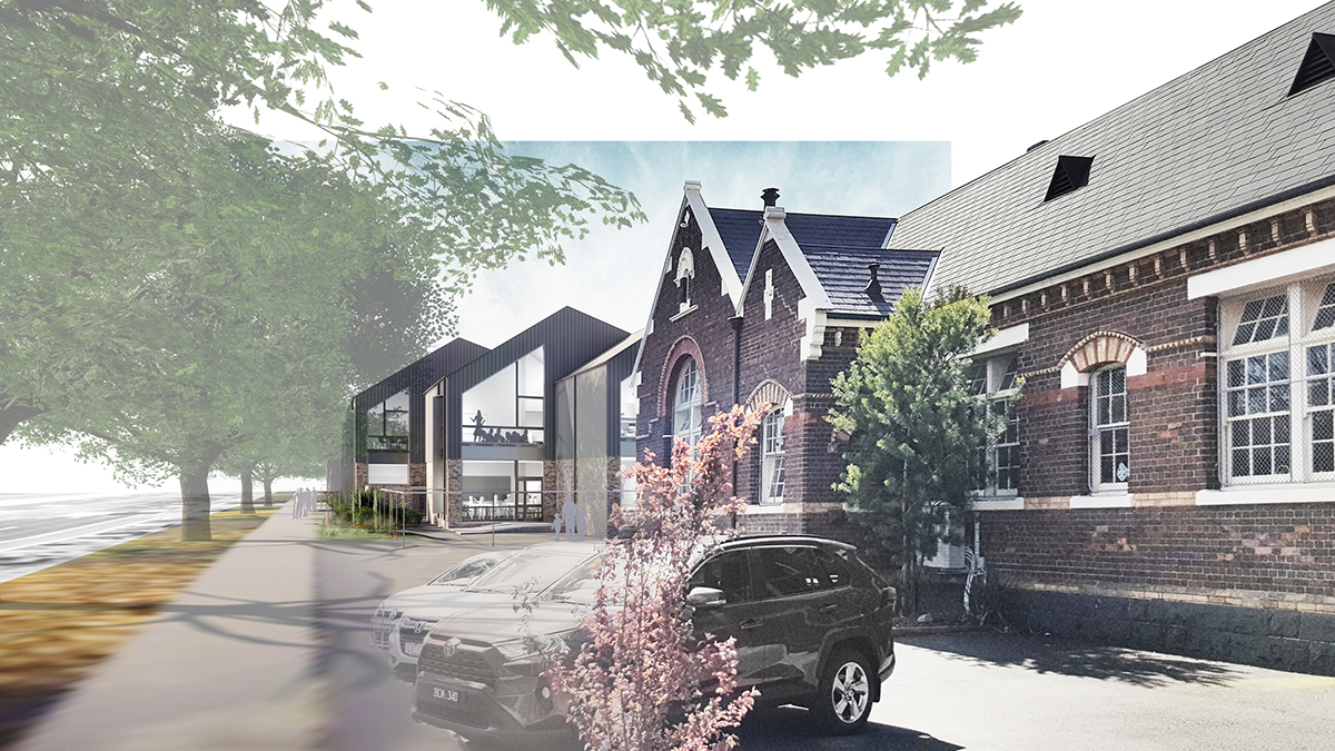 St Kilda Primary School - illustrated renders