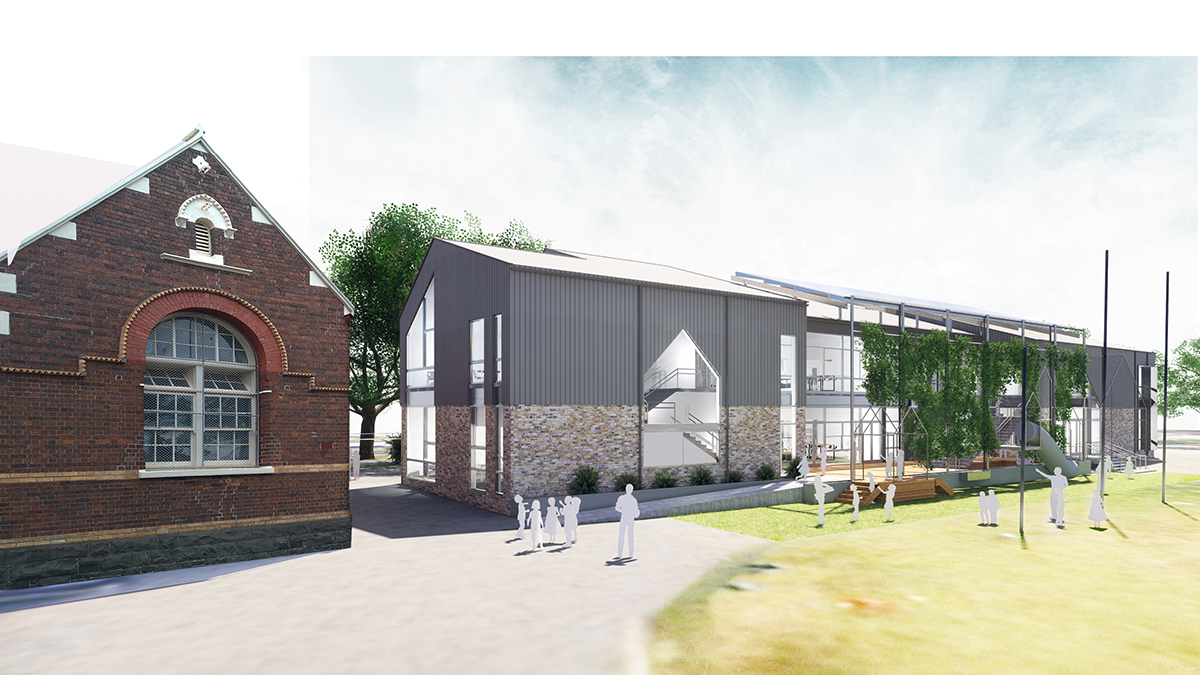 St Kilda Primary School - illustrated renders