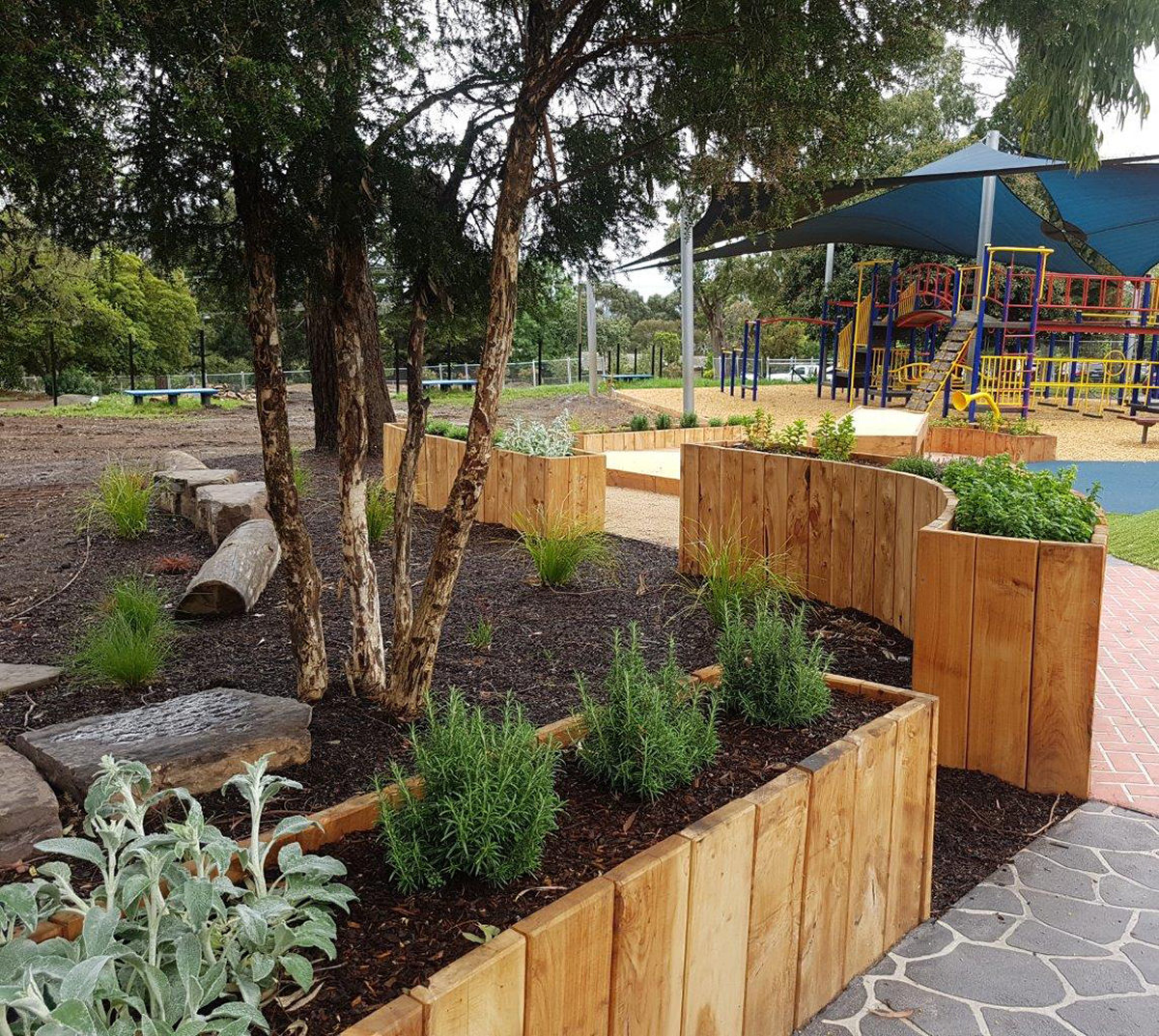 Completed inclusive playground