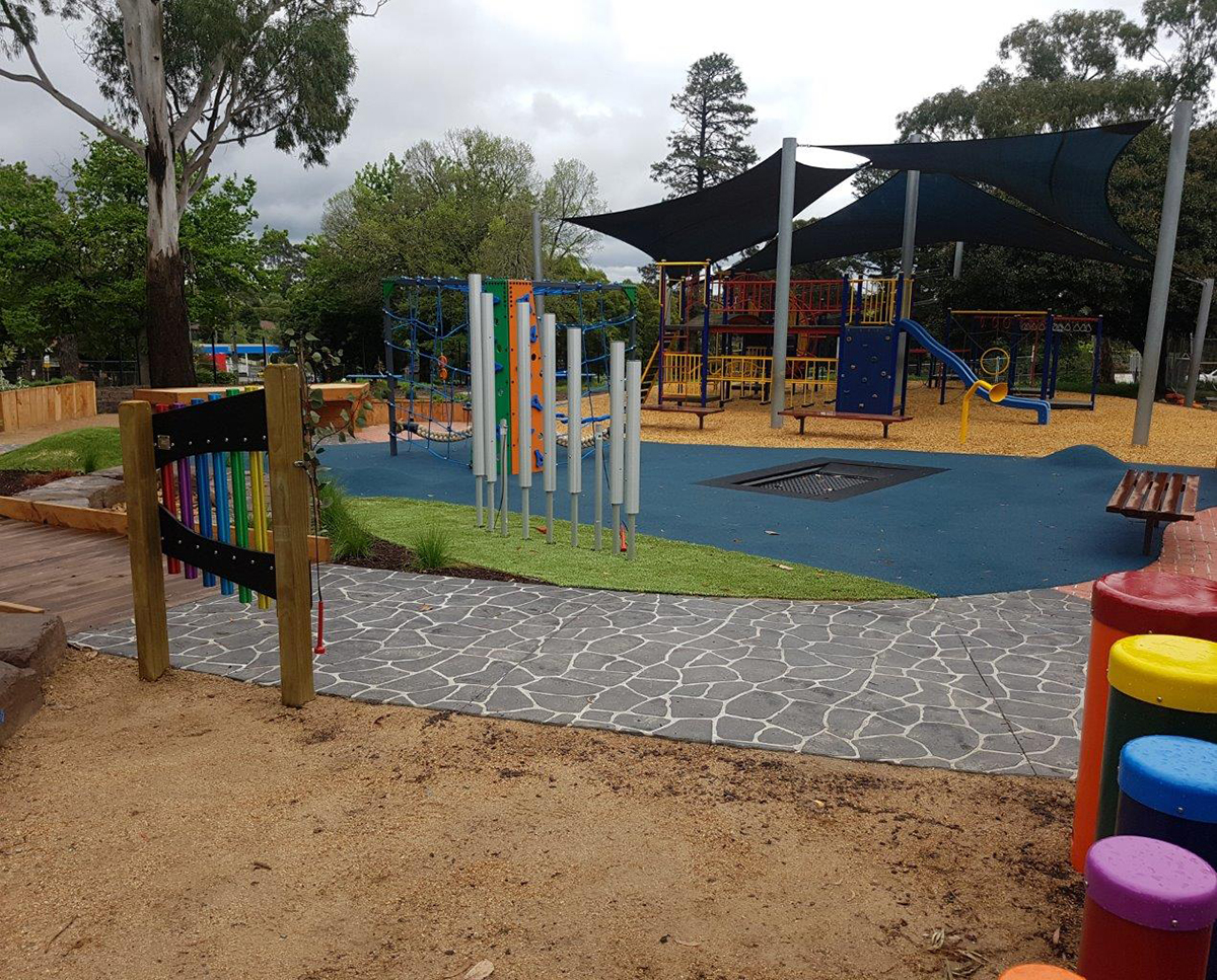 Completed inclusive playground