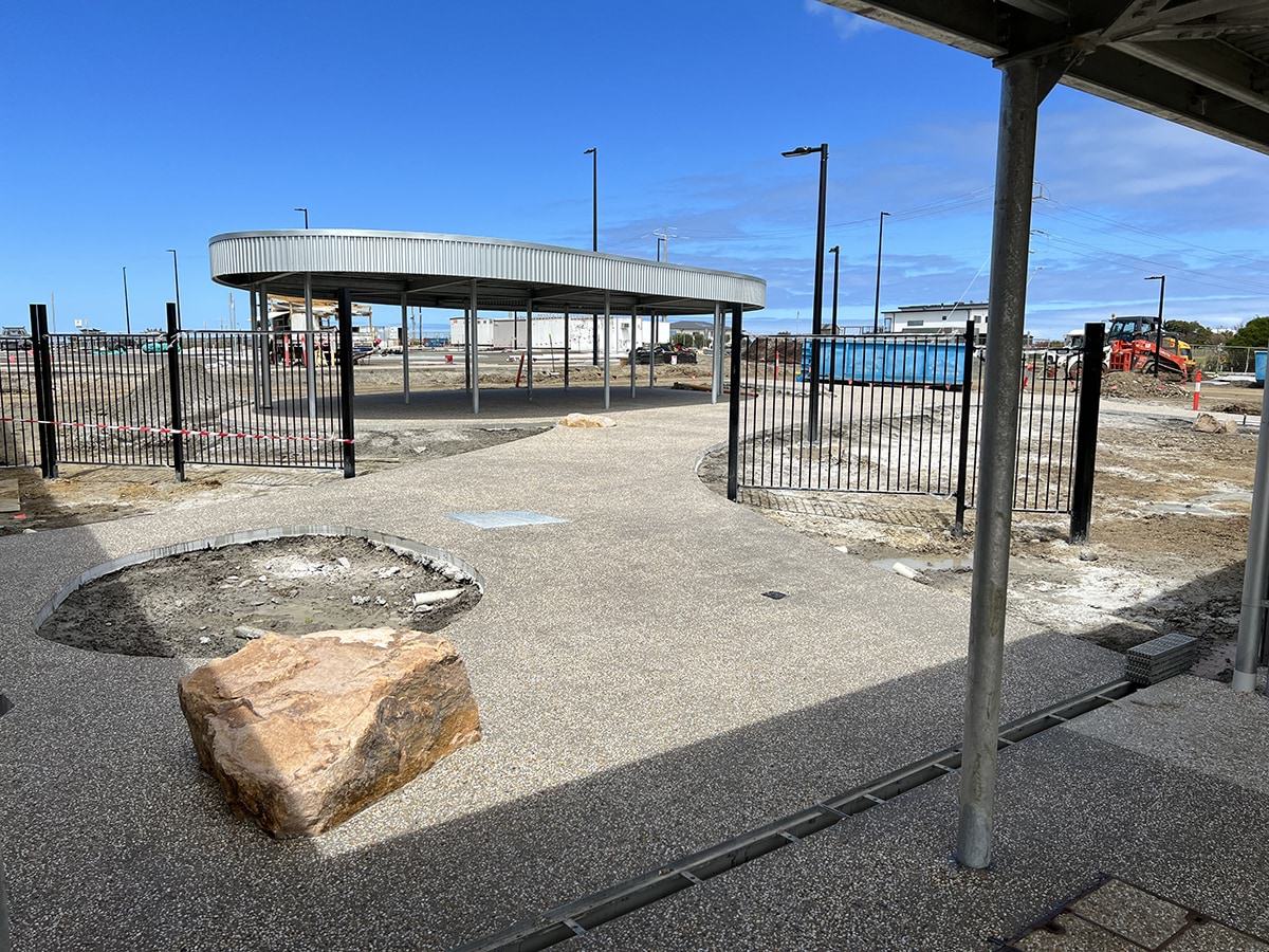 Bass Coast College: San Remo Campus - bike shed, construction progress