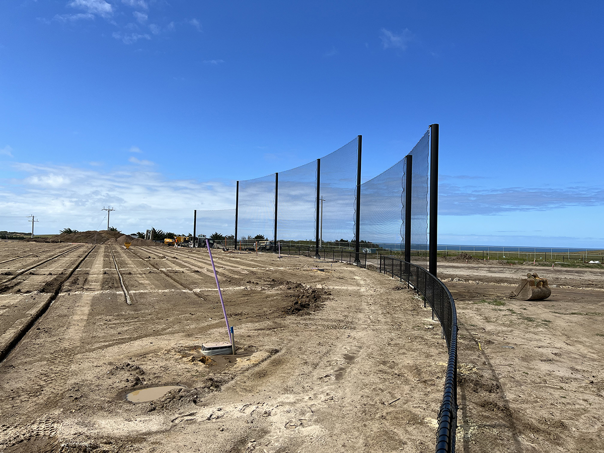 Bass Coast College: San Remo Campus - football nets, construction progress