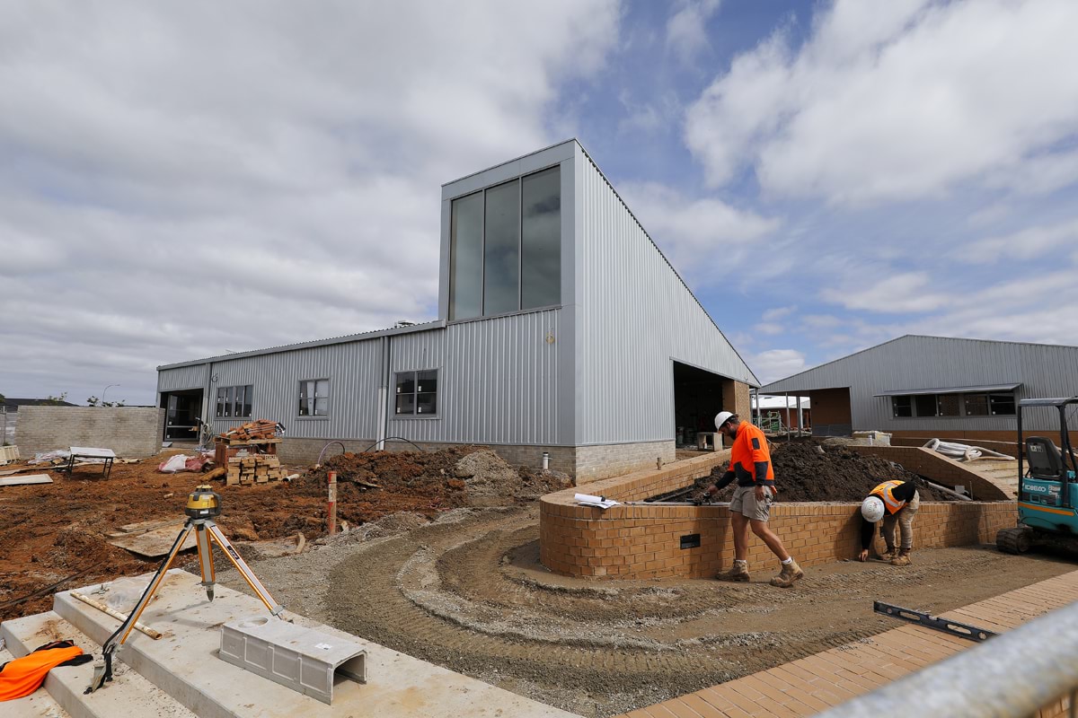 Clyde Creek Primary School - new school, November 2021 construction progress