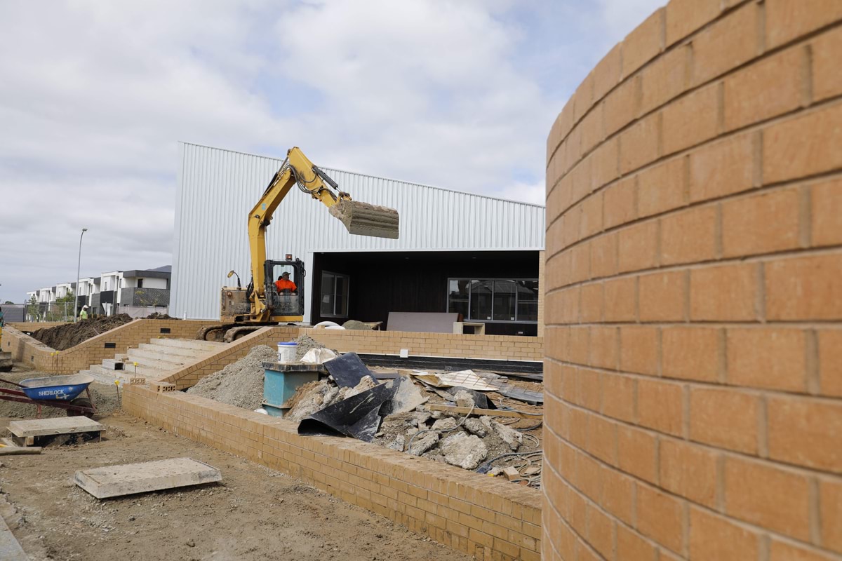 Clyde Creek Primary School - new school, November 2021 construction progress