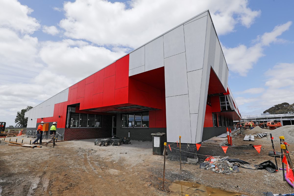 Clyde Secondary College - new school, November 2021 construction progress