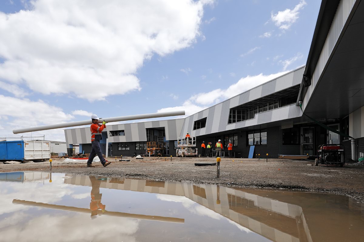 Clyde Secondary College - new school, November 2021 construction progress