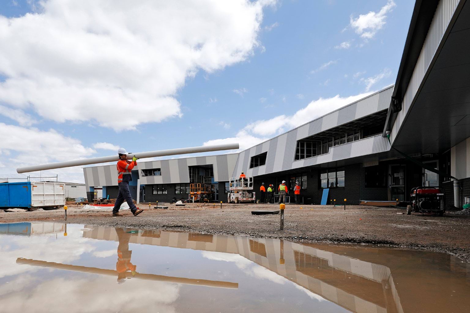 Clyde Secondary College - new school, November 2021 construction progress