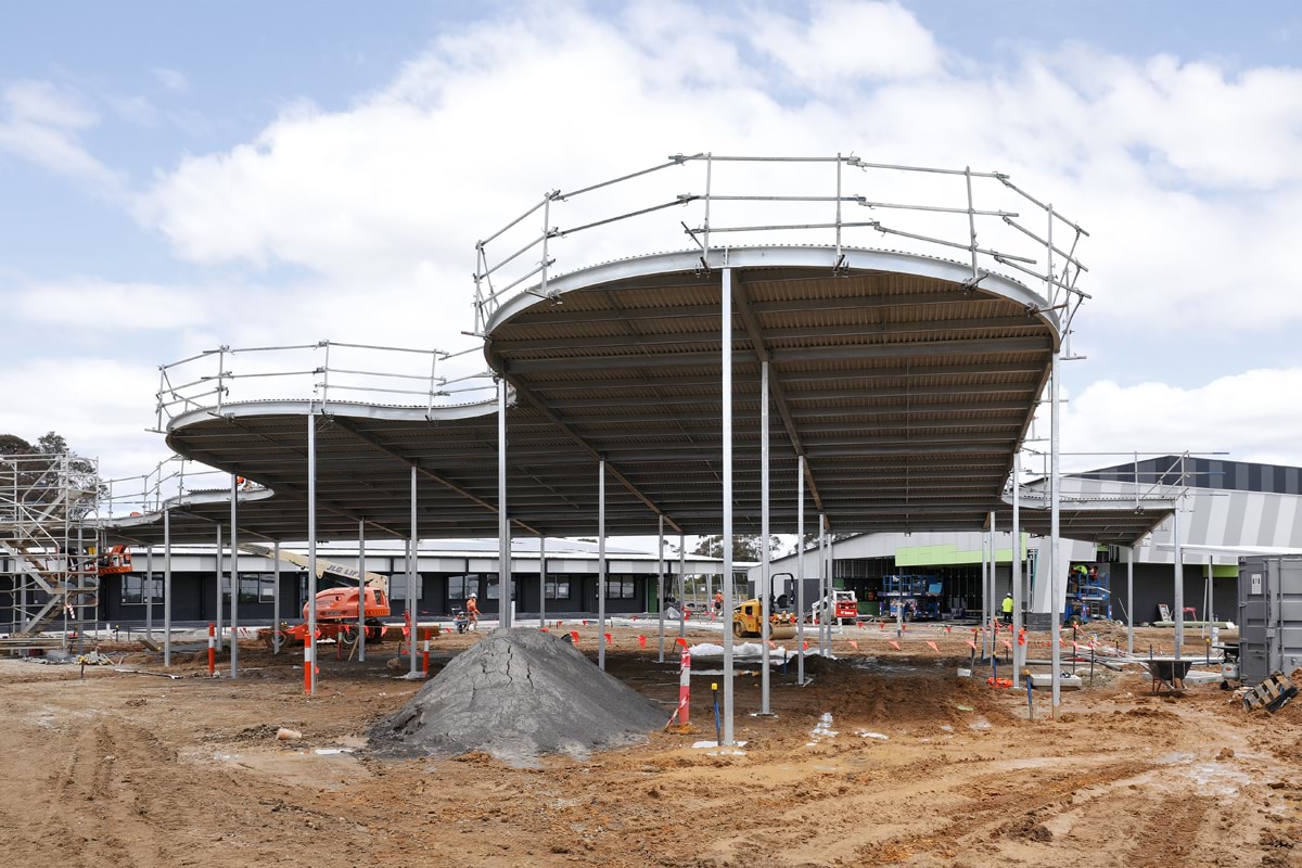 Clyde Secondary College - new school, November 2021 construction progress