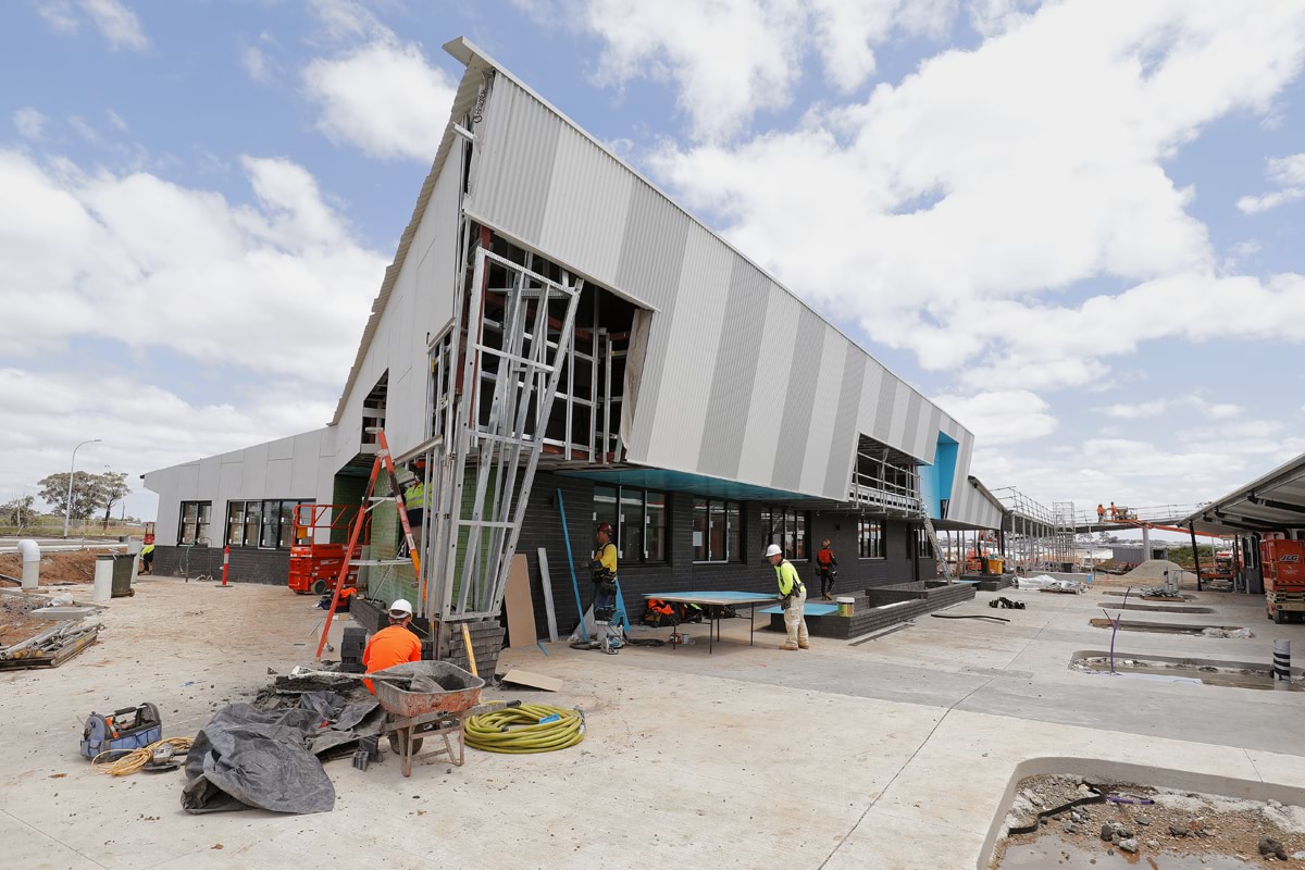 Clyde Secondary College - new school, November 2021 construction progress