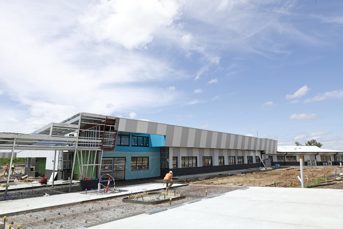 Clyde Secondary College - new school, November 2021 construction progress