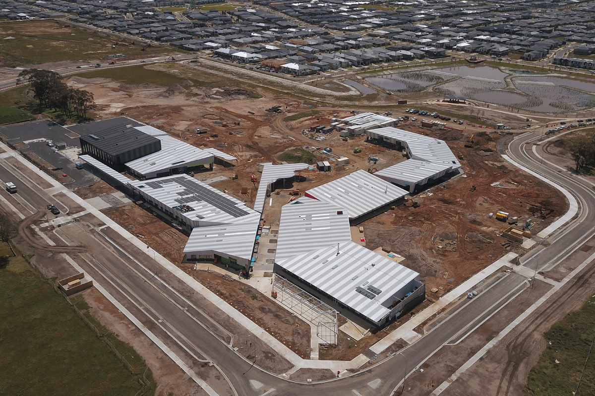 Clyde Secondary College - new school, November 2021 construction progress