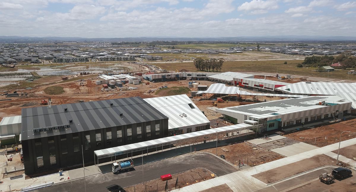 Clyde Secondary College - new school, November 2021 construction progress