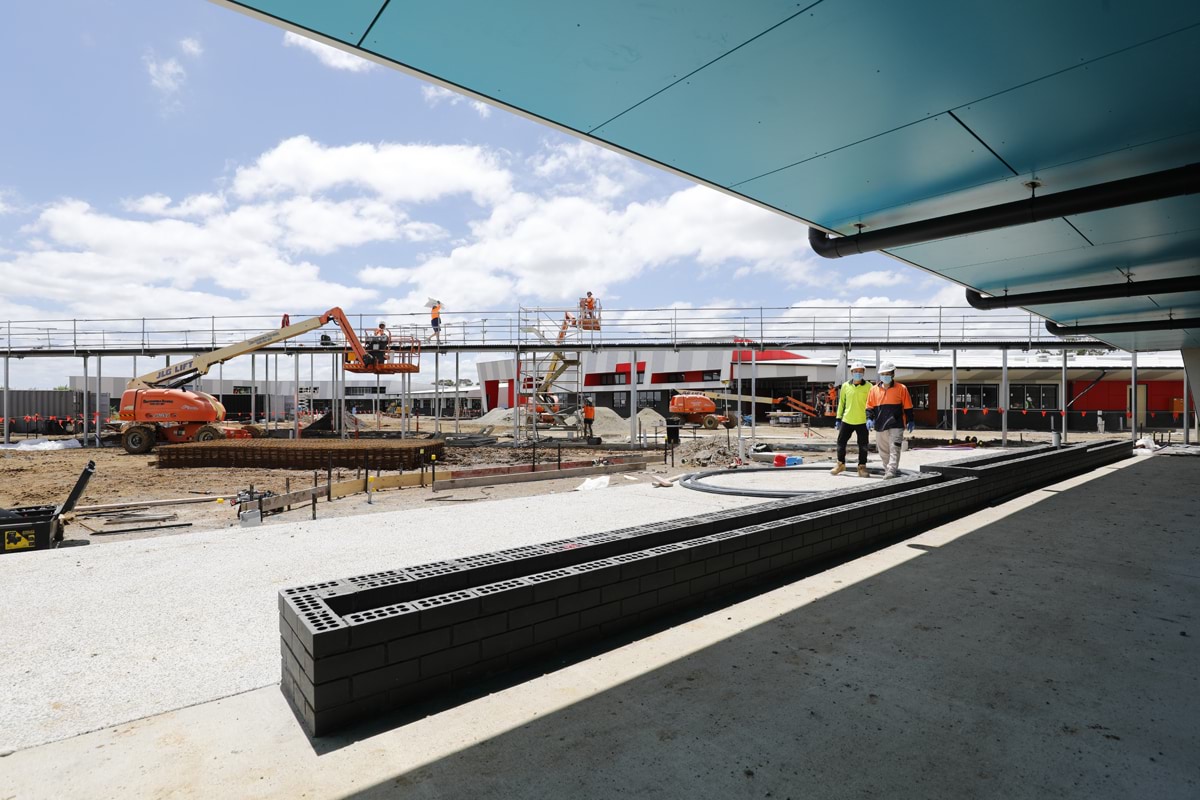 Clyde Secondary College - new school, November 2021 construction progress