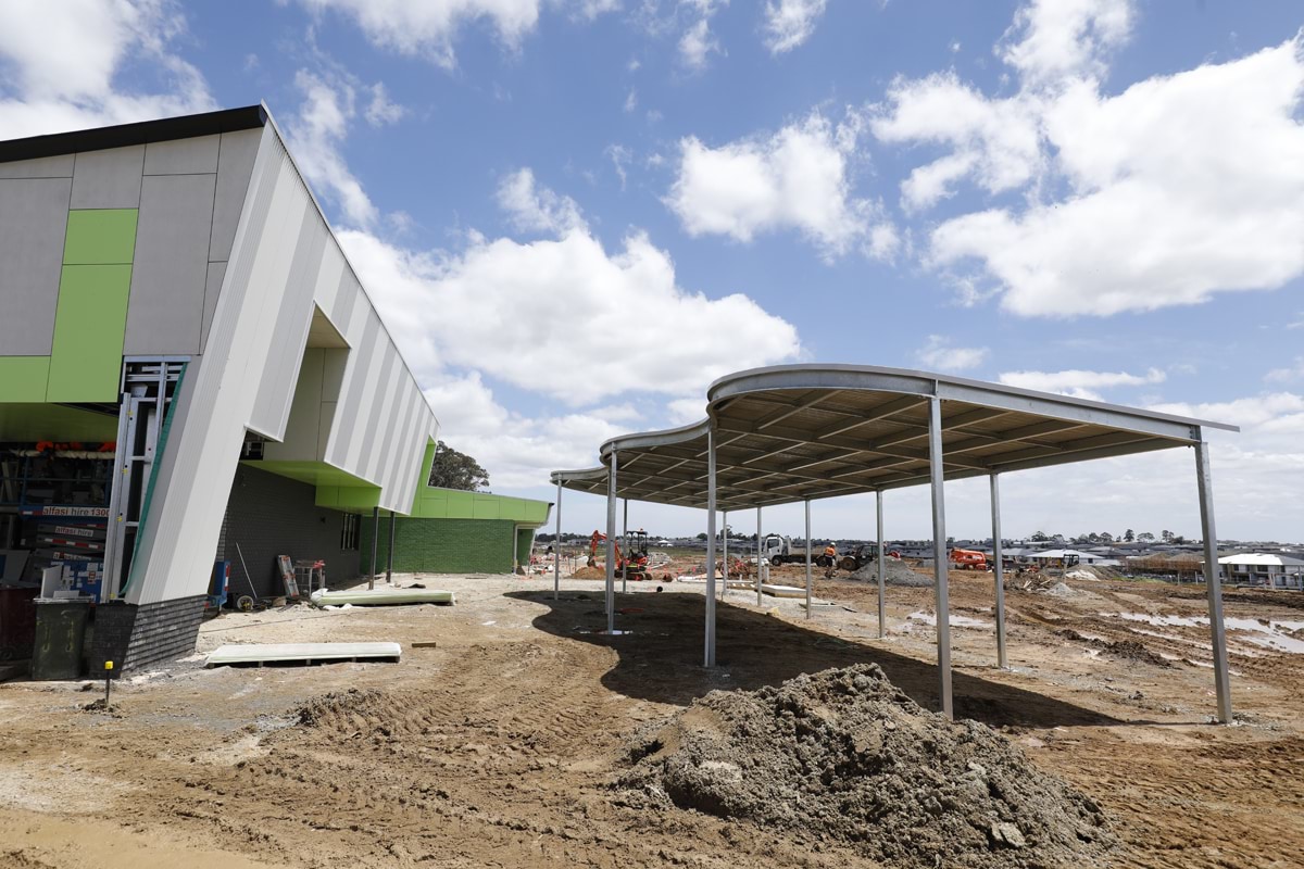 Clyde Secondary College - new school, November 2021 construction progress