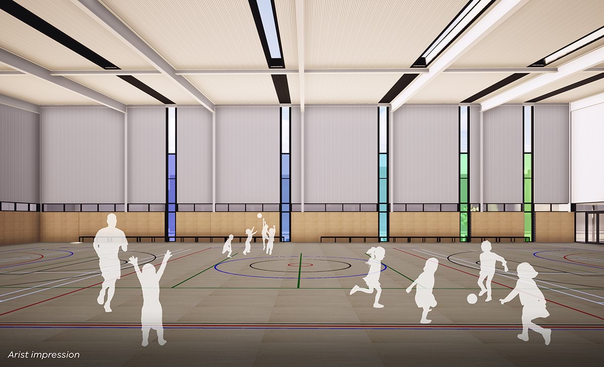 Dandenong North Primary School - gymnasium, illustrated render