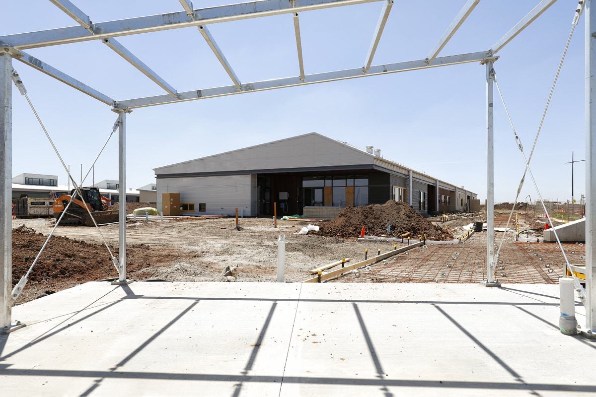 Deanside Primary School - new school, construction progress