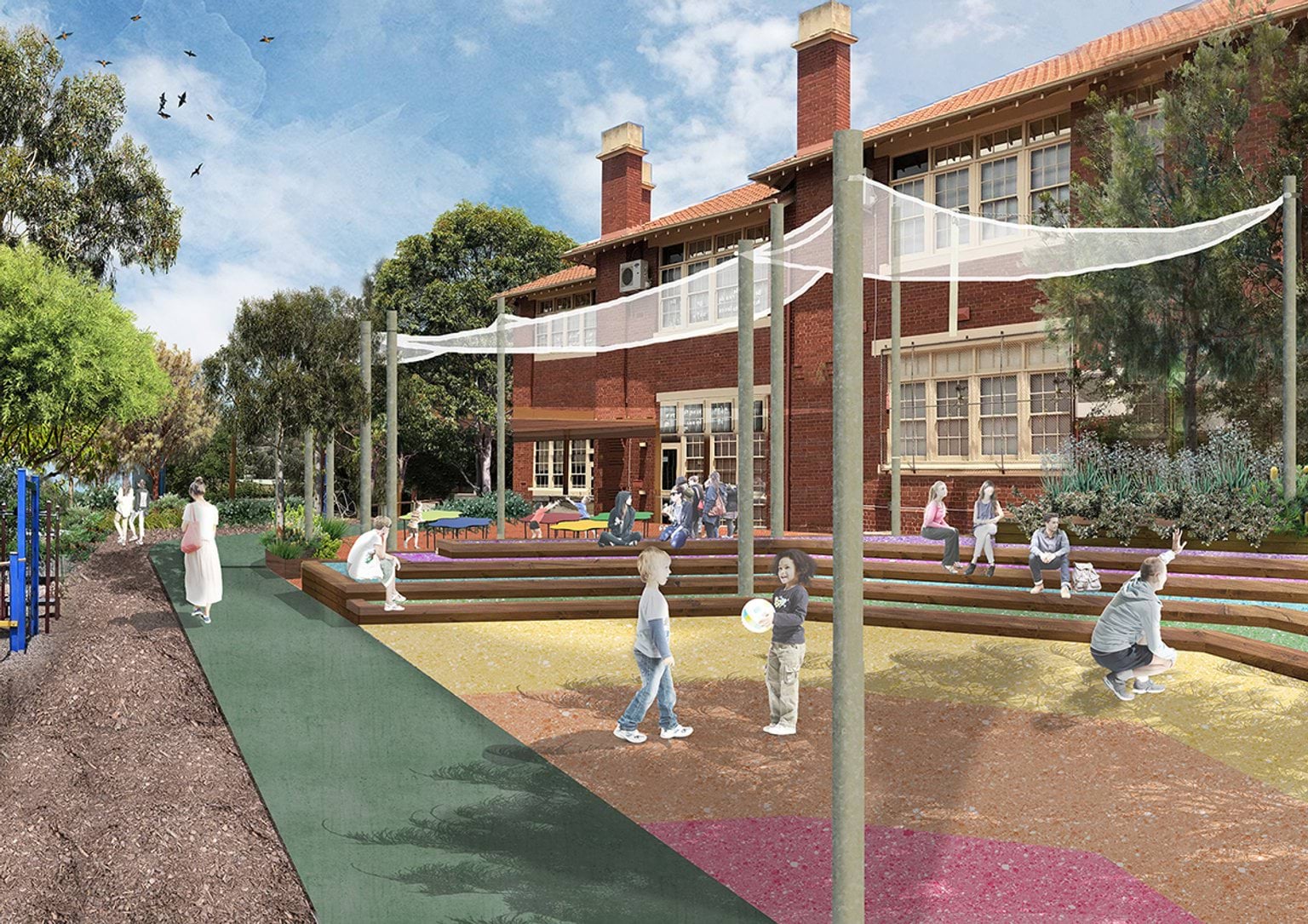 Flemington Primary School - school upgrade - illustrated render