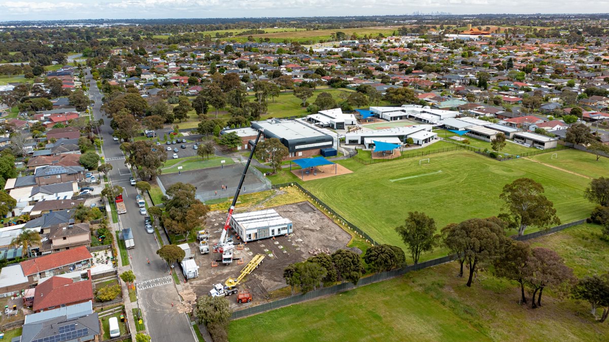 Keysborough Primary School Kindergarten - new kindergarten, construction progress