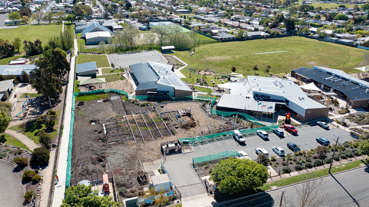 Keysborough Primary School Kindergarten - new kindergarten, construction progress