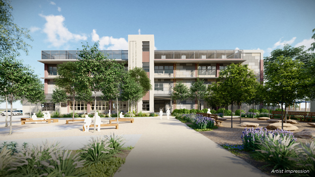 Lalor Secondary College - multi-storey building, illustrated render