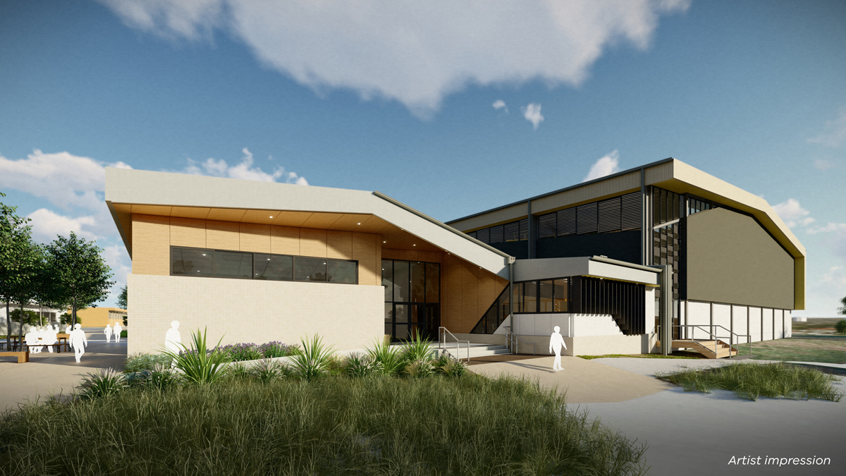 Lalor Secondary College - sports centre, illustrated render