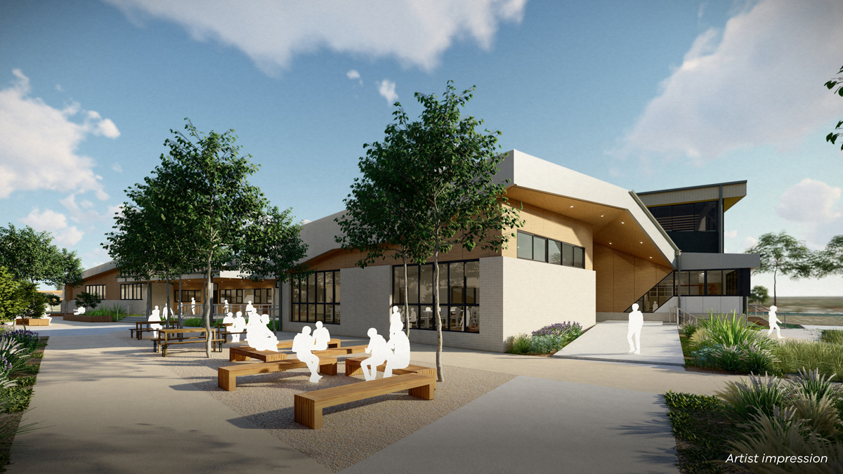 Lalor Secondary College - sports centre, illustrated render