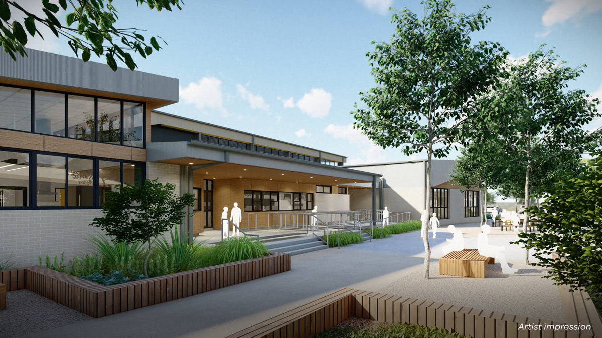 Lalor Secondary College - sports centre, illustrated render