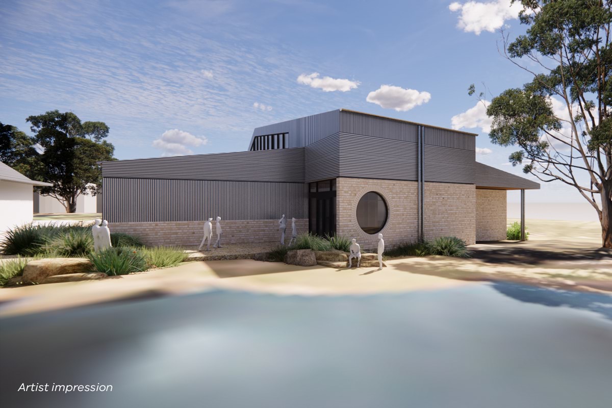 Upper Yarra Secondary College - Learning Hub exterior, illustrated render