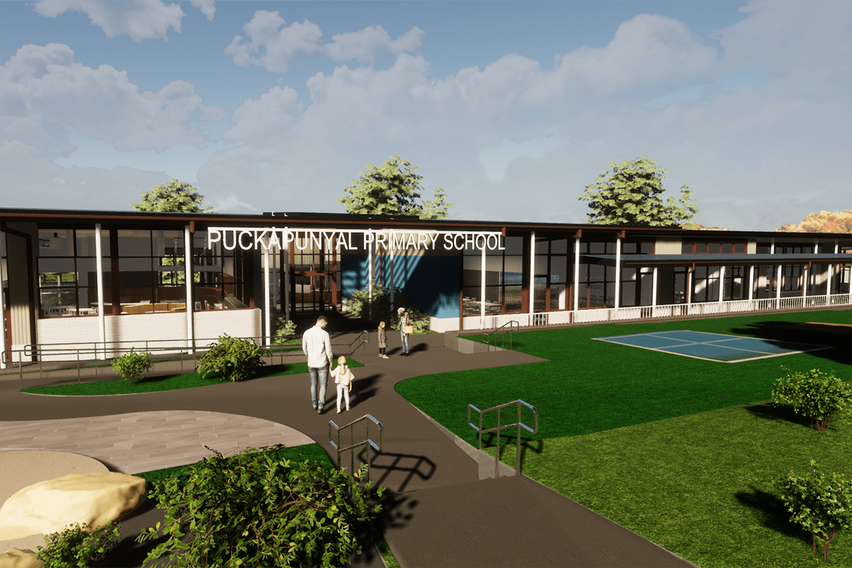 Puckapunyal Primary School - school rebuild, illustrated render