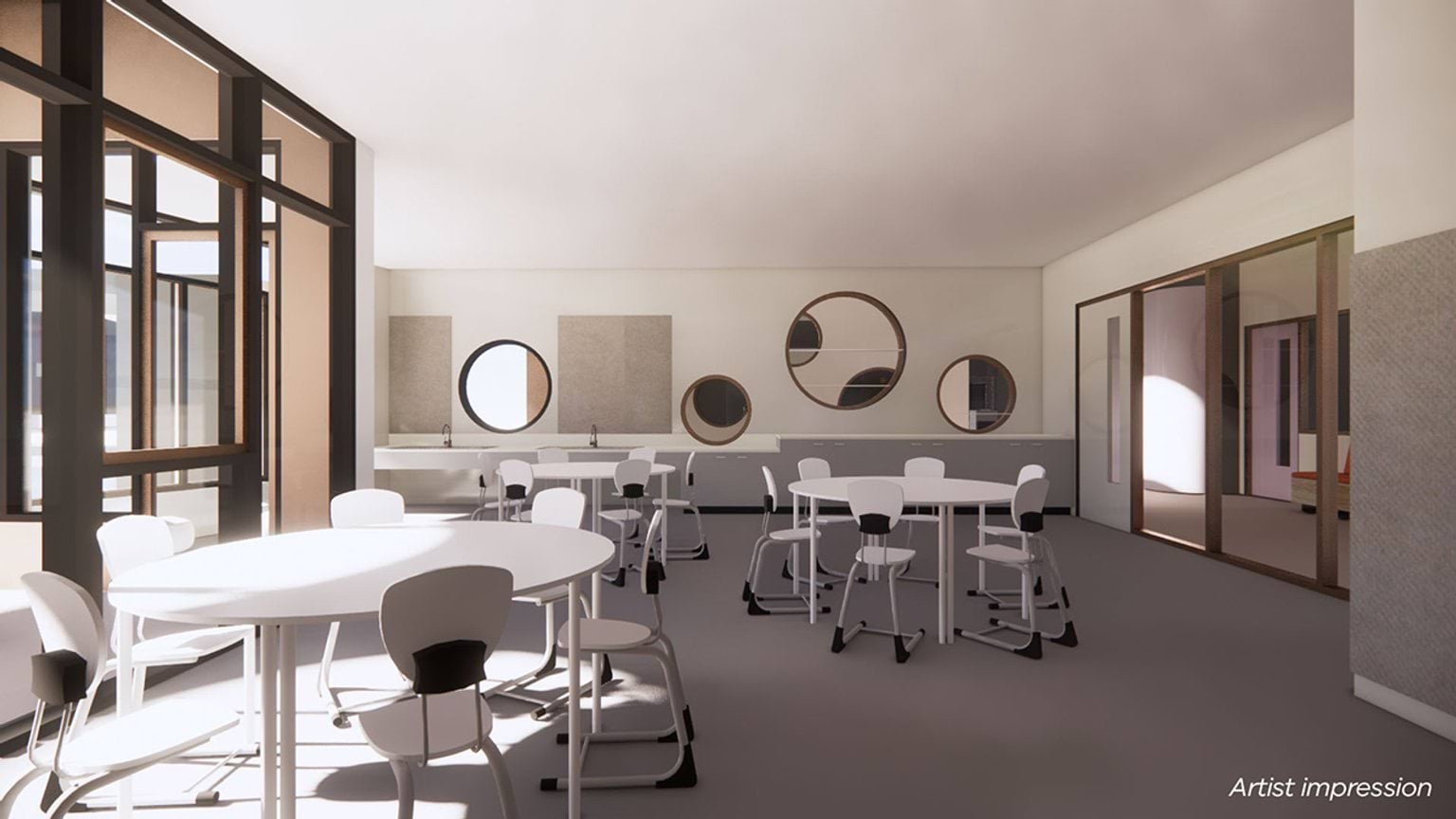Clyde Creek Primary School – Specialist Campus – Art Room, Illustrated Render