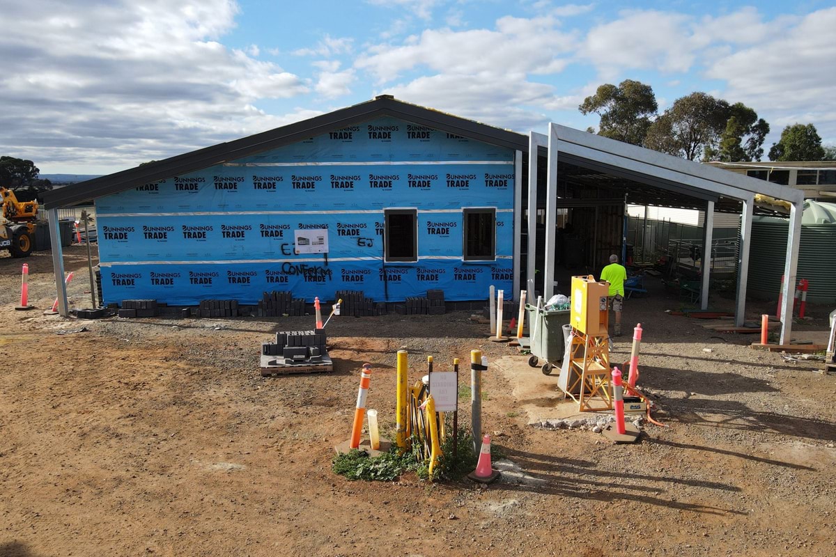 Exford Primary School - school upgrade, March 2022 construction update