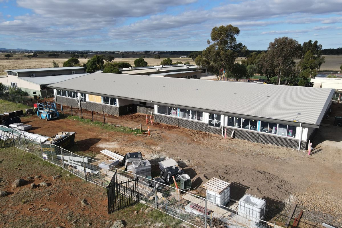 Exford Primary School - school upgrade, March 2022 construction update