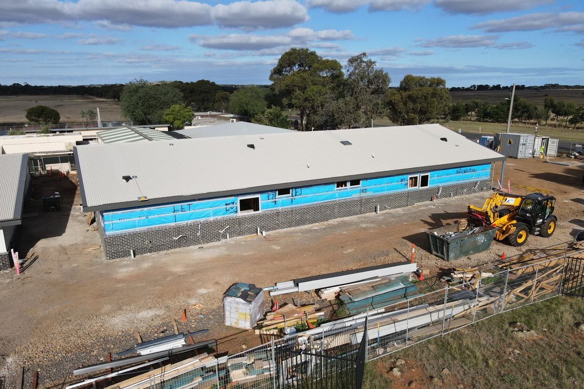 Exford Primary School - school upgrade, March 2022 construction update