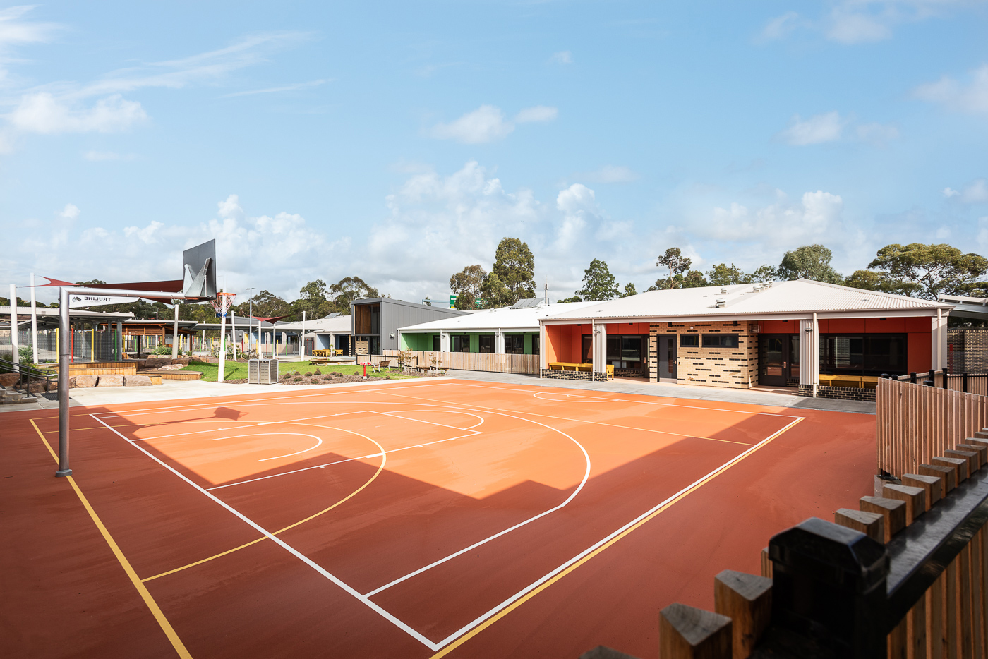 Endeavour Hills Specialist School - new school, photograph of outdoor sports courts