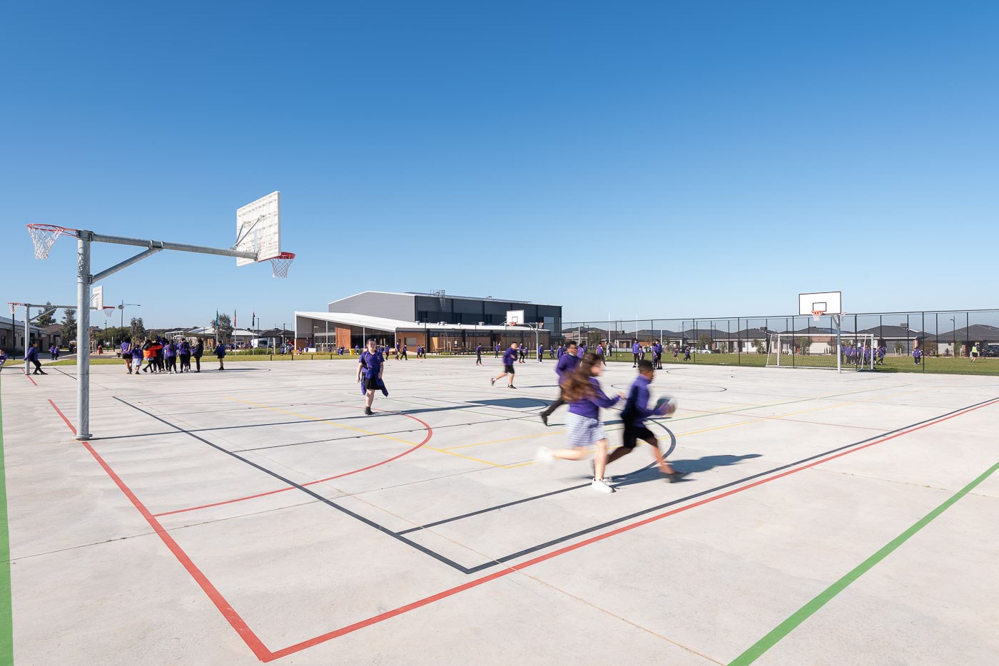 Strathtulloh Primary School - new school, photograph of sports court