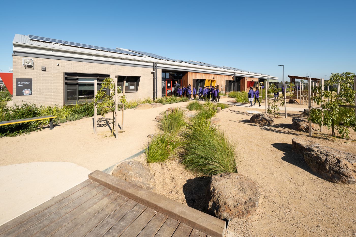 Strathtulloh Primary School - new school, photograph of learning hub exterior