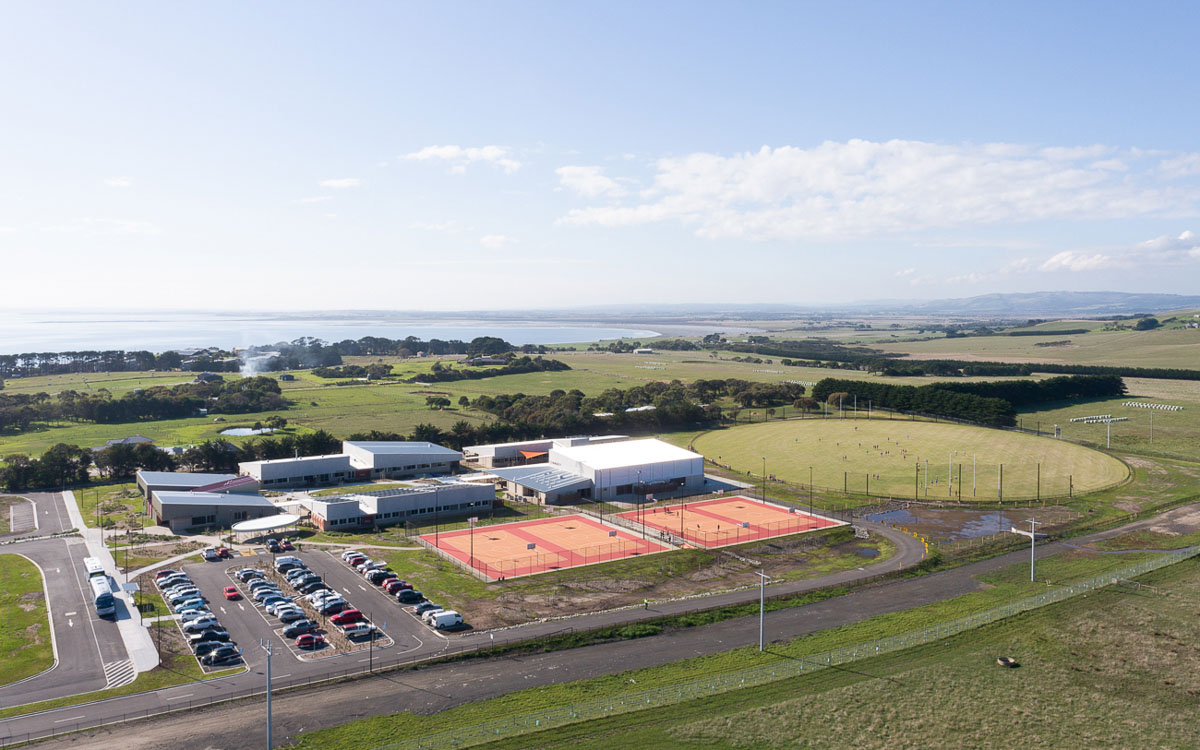 Bass Coast College - San Remo Campus, photograph of aerial view of school 