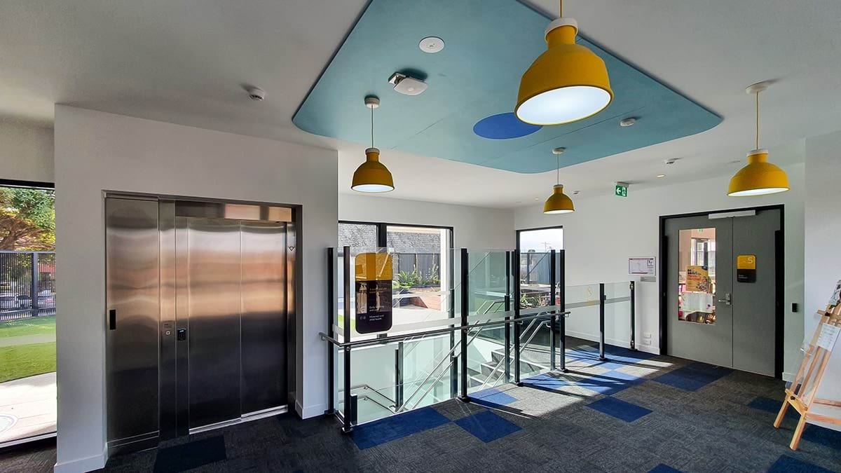 Billy Button Children’s Centre - new centre, photograph of interior of hallway