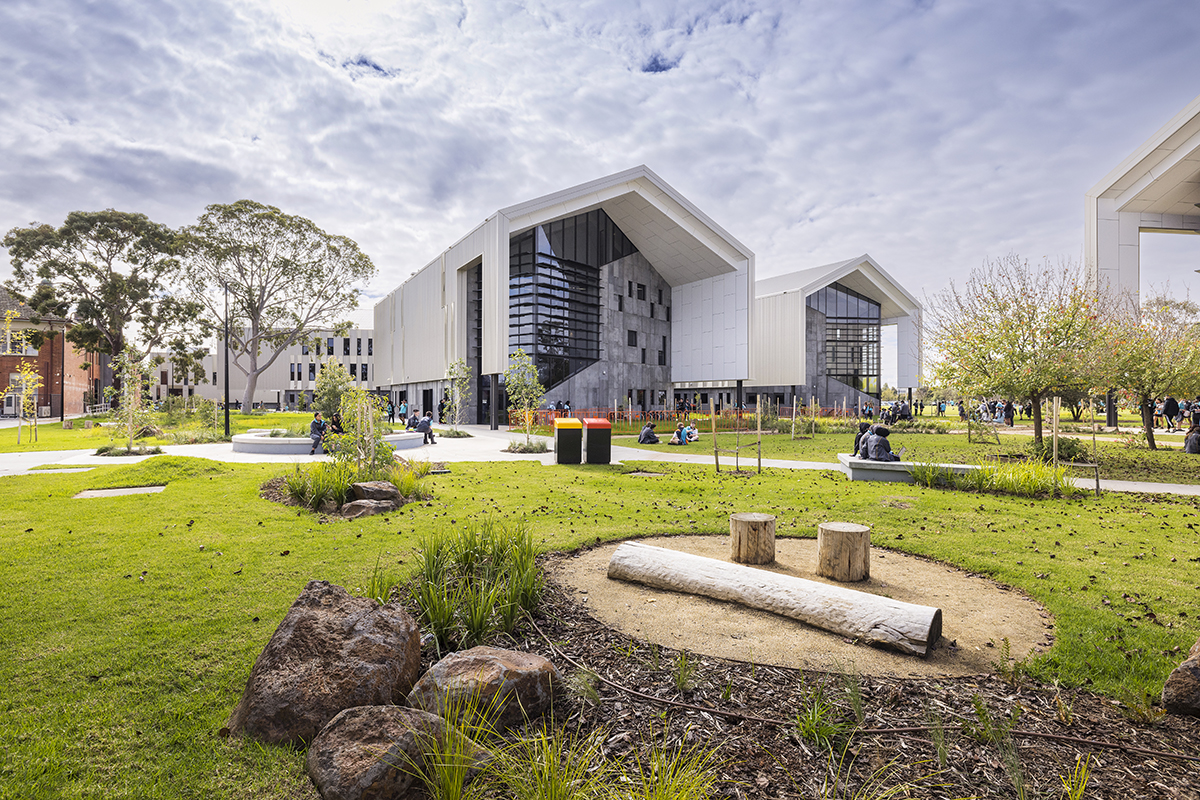 Greater Shepparton Secondary College - new school, photograph of neighbourhood learning hub exterior